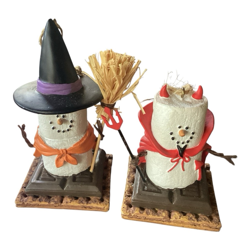 MIDWEST CANNON FALLS S'Mores Halloween Ornaments- 3.5" Marshmallow Witch-Devil